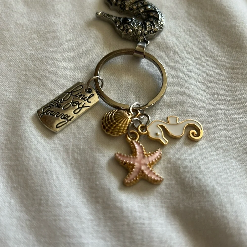 Silver‎ “Find Joy in the Journey” keychain